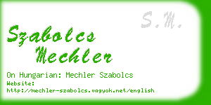 szabolcs mechler business card